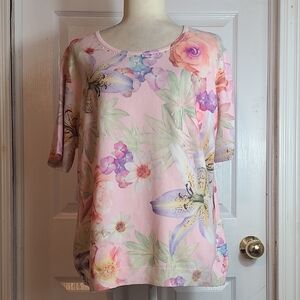Alfred Dunner Floral Sweater NWT